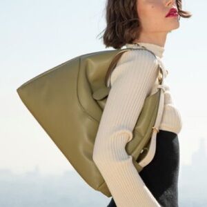 OLEADA reverie hobo bag, green / cream